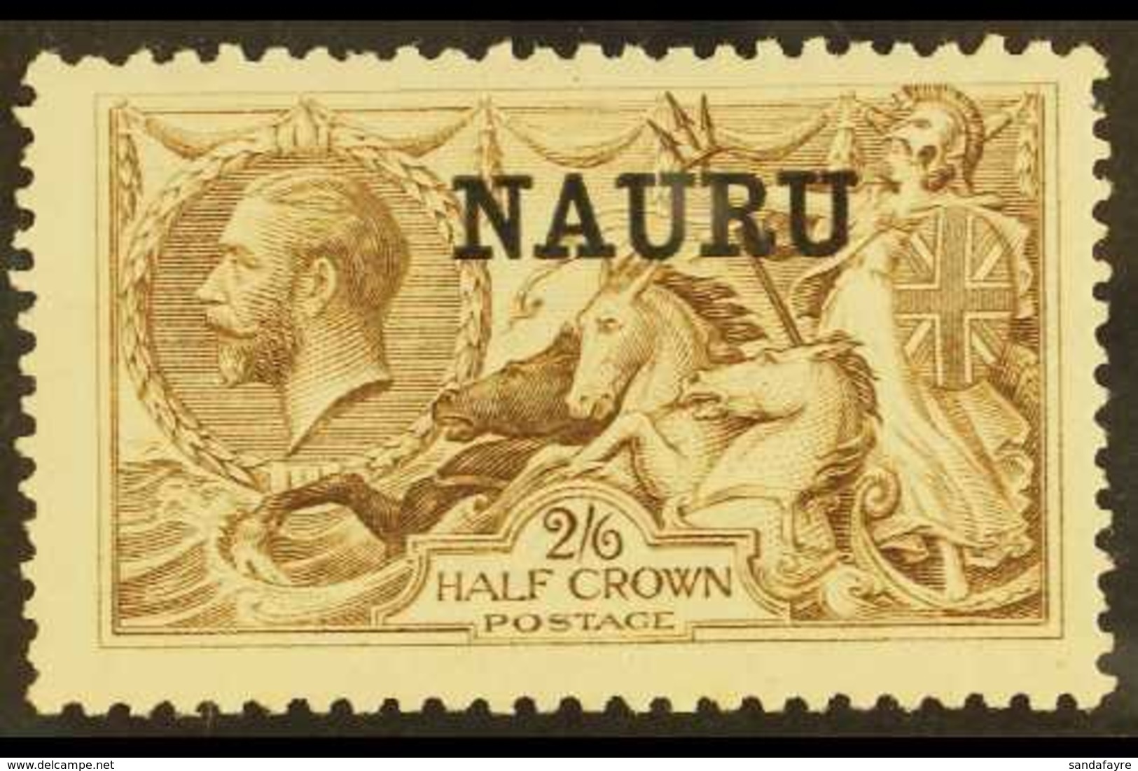 1916 - 23 2s 6d Pale Brown, Bradbury Seahorse, SG 25, Very Fine Mint. For More Images, Please Visit Http://www.sandafayr - Nauru