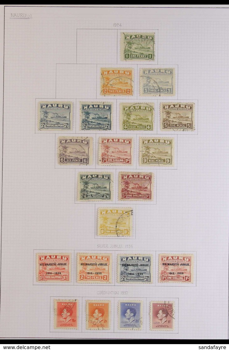 1924-66 USED COLLECTION Presented On Album Pages That Includes 1924-48 "Freighter" Range With Most Values (inc Set From  - Nauru