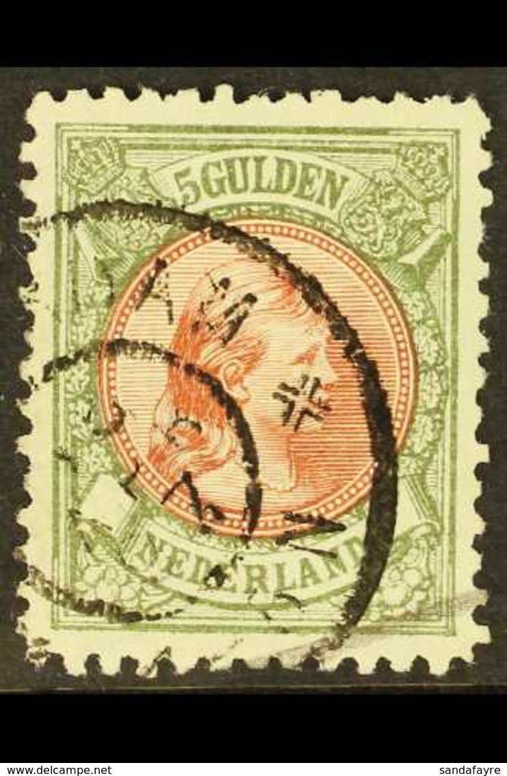 1896 Queen Wilhelmina 5g Lake And Bronze Green (NVPH 48, Mi 48C, SG 165), Cds Used. For More Images, Please Visit Http:/ - Otros & Sin Clasificación