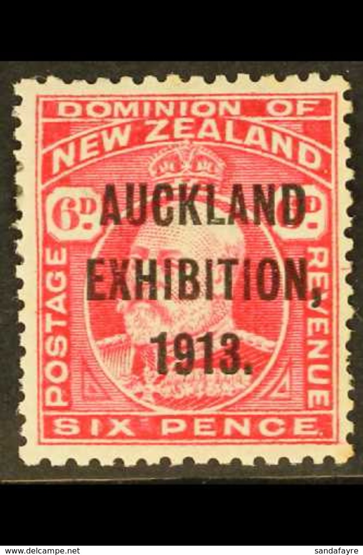 1913 6d Carmine, "AUCKLAND EXHIBITION 1913" Opt'd. SG 415, Very Fine Mint For More Images, Please Visit Http://www.sanda - Otros & Sin Clasificación