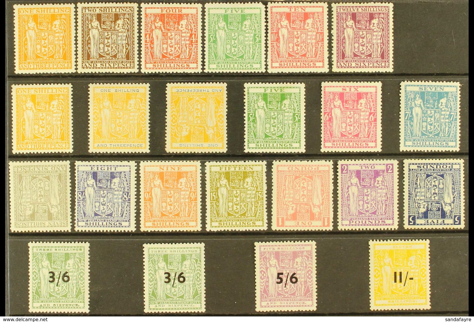 1931-58 MINT POSTAL FISCAL COLLECTION An Attractive Collection Presented On A Stock Card That Includes 1931-40 Range Wit - Otros & Sin Clasificación