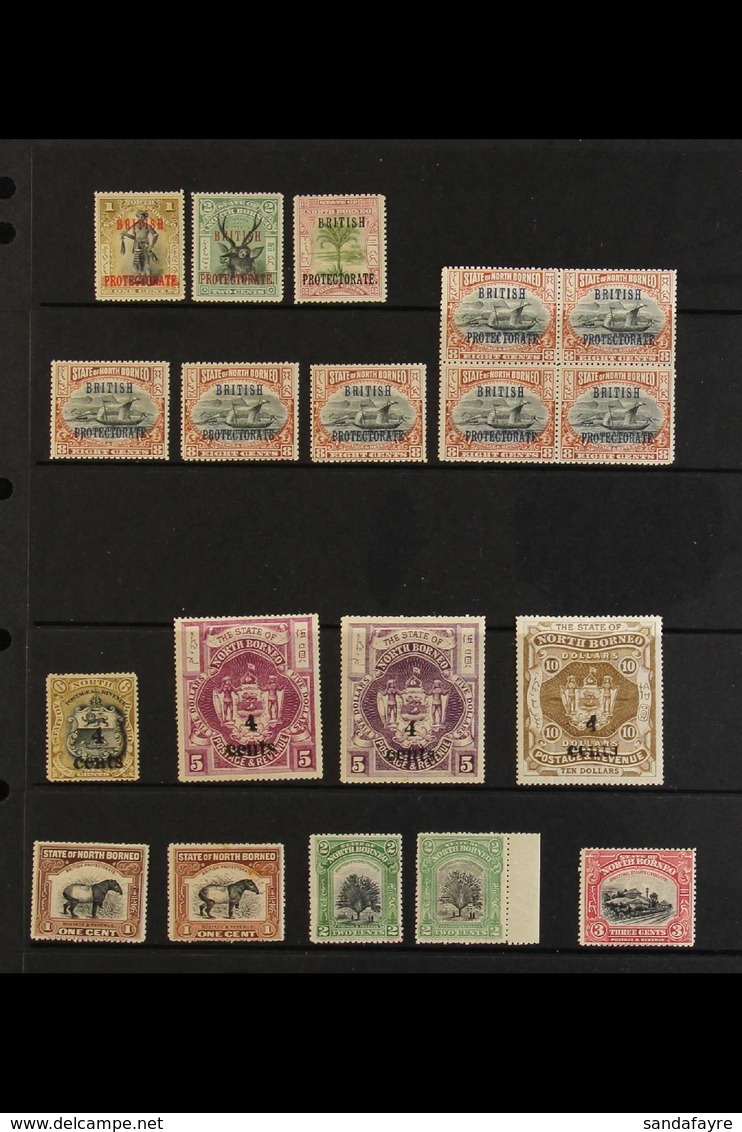 1901-1959 VERY FINE MINT COLLECTION Presented On Stock Pages & Includes 1901 "British Protectorate" Opt'd Range To An 8c - Borneo Septentrional (...-1963)