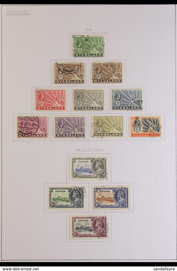 1934-1963 COLLECTION OF USED SETS. An ALL DIFFERENT Collection Of Complete Sets Including The 1934-35 Symbol Set, 1935 S - Nyassaland (1907-1953)