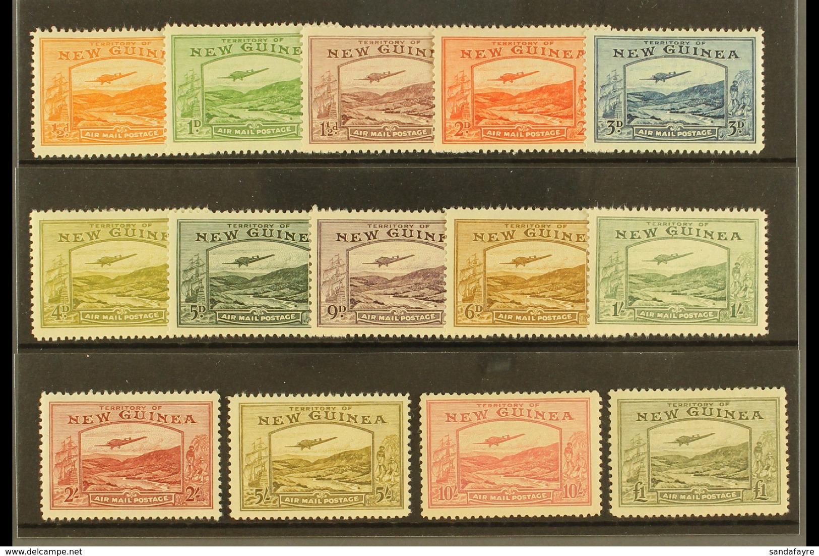 1939 Airmail Set Complete, SG 212/5, Very Fine And Fresh Mint. (14 Stamps) For More Images, Please Visit Http://www.sand - Papúa Nueva Guinea