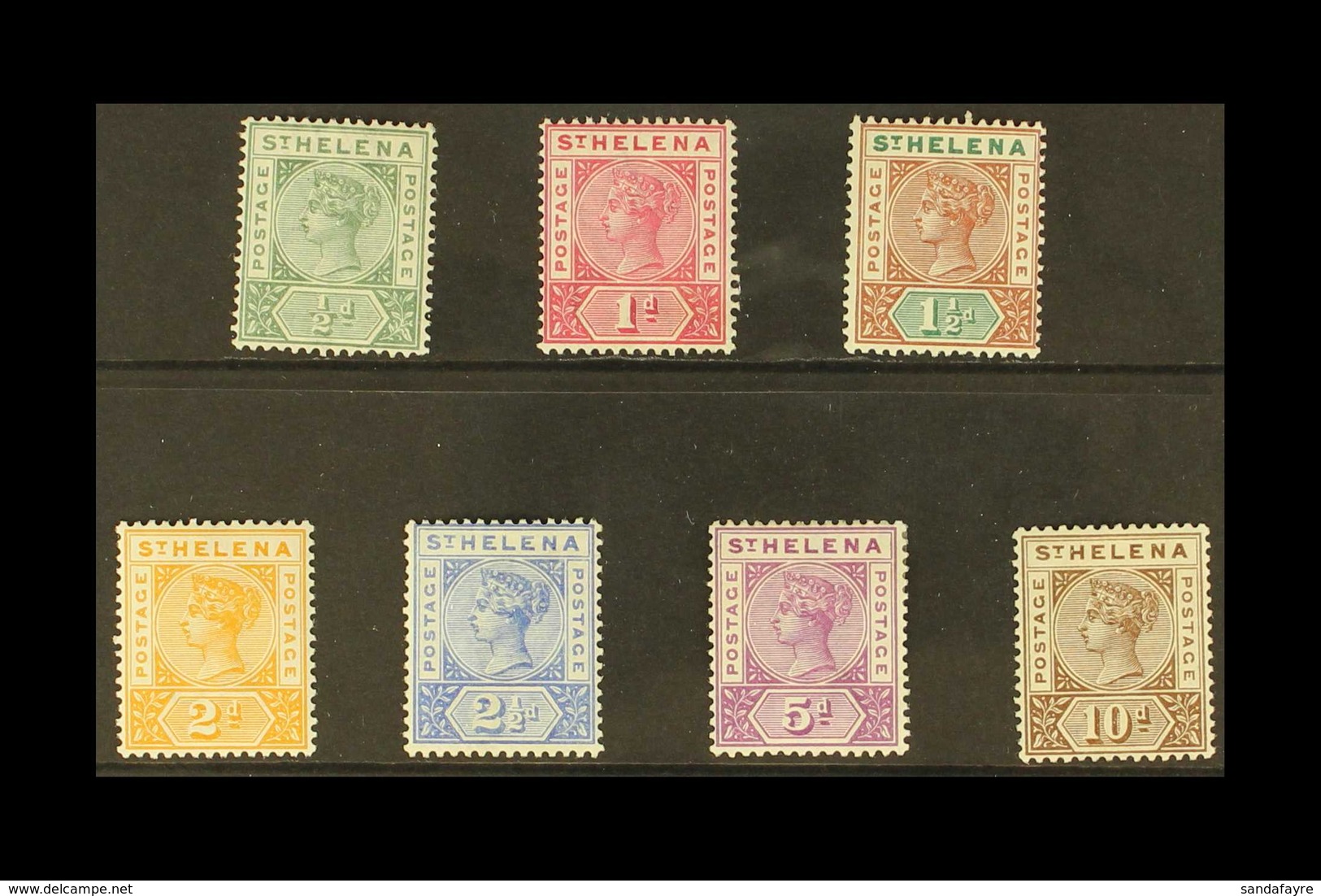 1890-97 QV Definitive Set, SG 46/52, Fine Mint (7 Stamps) For More Images, Please Visit Http://www.sandafayre.com/itemde - Isla Sta Helena