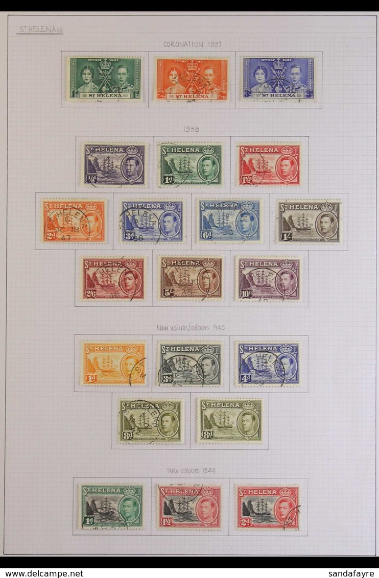 1937-71 USED SETS COLLECTION. A Delightful Collection Of Used Sets That Includes A Complete KGVI Collection From Coronat - Isla Sta Helena