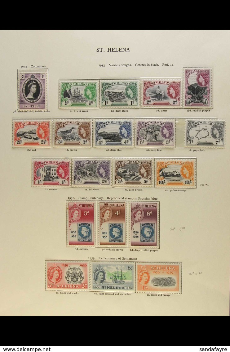1953/9 FINE NEVER HINGED MINT COLLECTION Complete, Incl. 1953 Defins Set. (20 Stamps). For More Images, Please Visit Htt - Isla Sta Helena