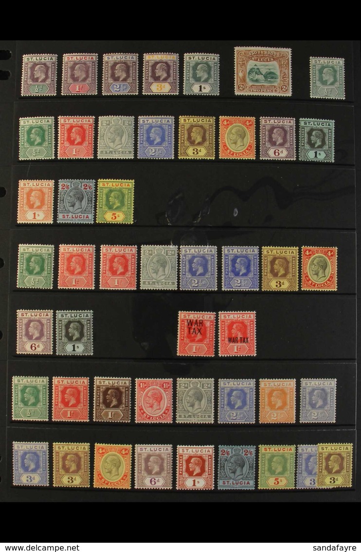 1902-37 ALL DIFFERENT MINT COLLECTION Includes 1902-03 Set, 1902 2d Discovery, 1912-21 Complete Set Plus All Of The Addi - St.Lucia (...-1978)