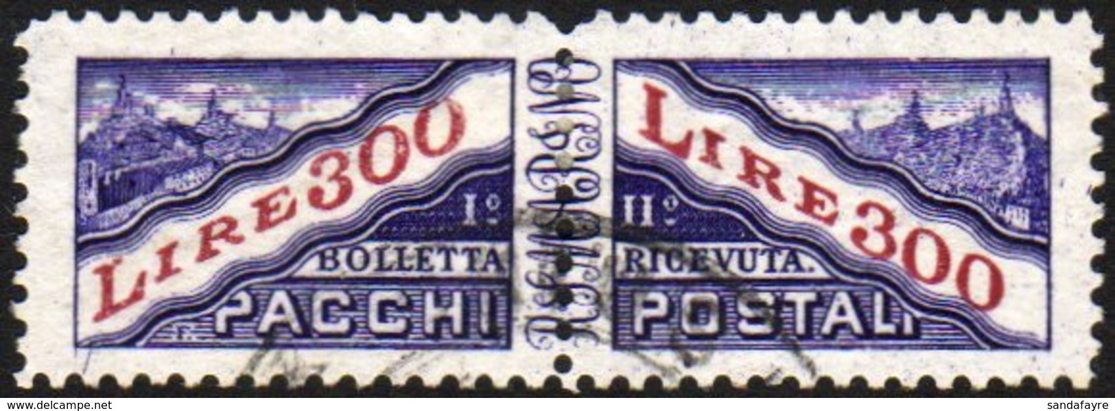 PARCEL POST 1953 300L Violet And Lake, Wmk Winged Wheel, SG P455, Sass 36, Very Fine Used Complete PAIR. For More Images - Otros & Sin Clasificación