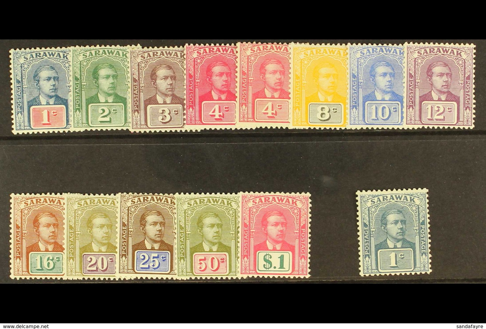 1918 Brooke Set, SG 50/61, With Both 4c Shades, And Unissued 1c, Mainly Fine Mint. (14 Stamps) For More Images, Please V - Sarawak (...-1963)