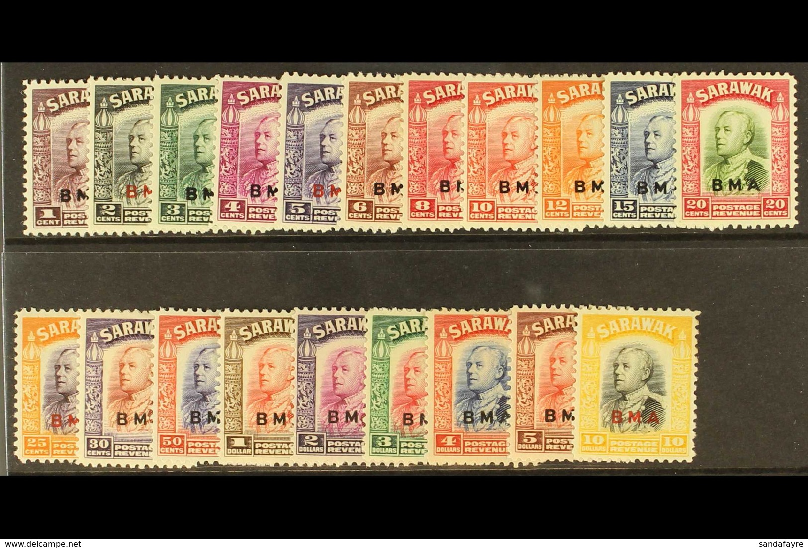 1945 Complete BMA Set, SG 126/145, Fine Mint. (20 Stamps) For More Images, Please Visit Http://www.sandafayre.com/itemde - Sarawak (...-1963)
