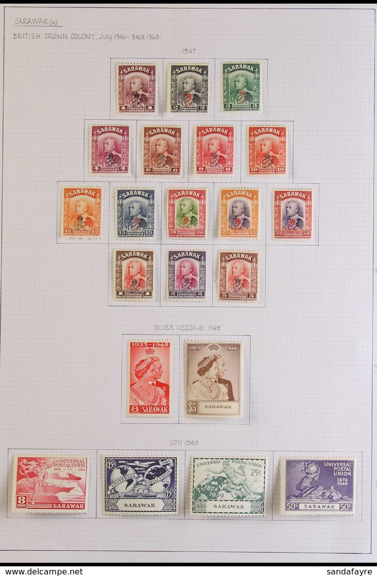 1946-71 VERY FINE MINT COLLECTION On Pages, Incl. 1946 Centenary Set, 1947 Cypher Set, 1948 Wedding, 1950 Definitive Set - Sarawak (...-1963)