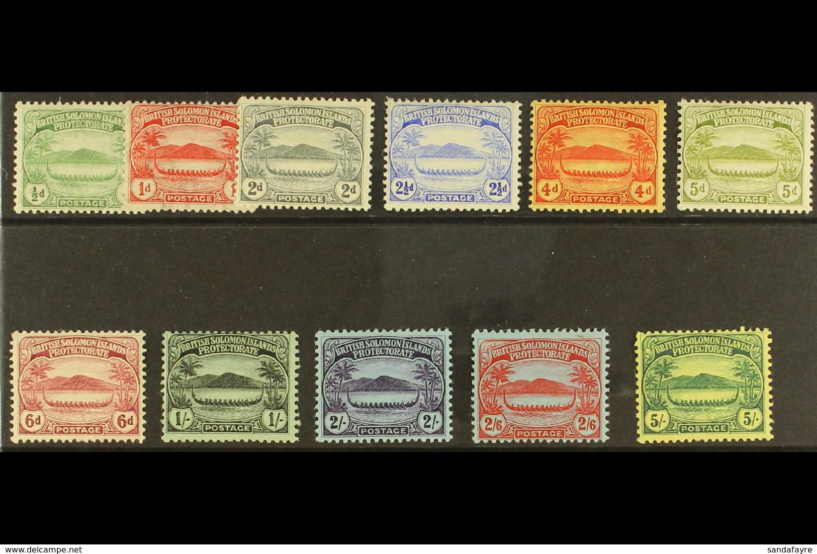 1908 Set Complete, SG 8/17, Mint Lightly Hinged (11 Stamps) For More Images, Please Visit Http://www.sandafayre.com/item - Islas Salomón (...-1978)