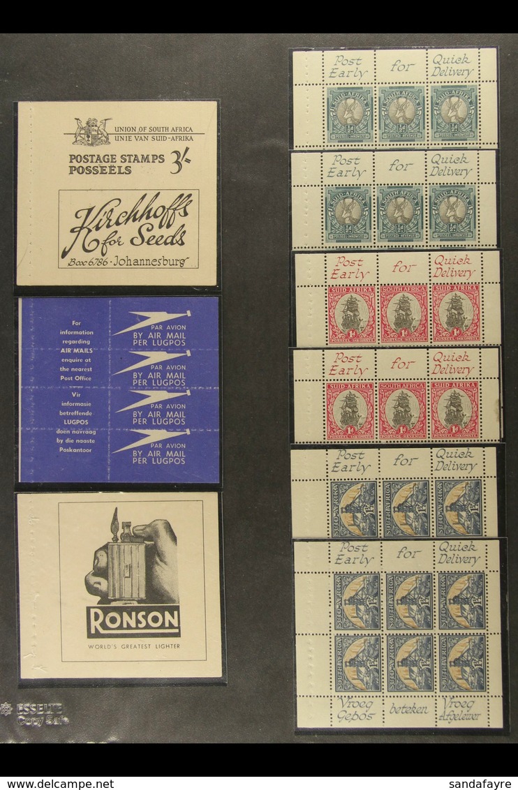 1937-51 BOOKLET PANES Small Collection Comprising 1937 6d "Razor Blade" Booklet, Incomplete 1948 3s Booklet & 1951 3s6d  - Sin Clasificación