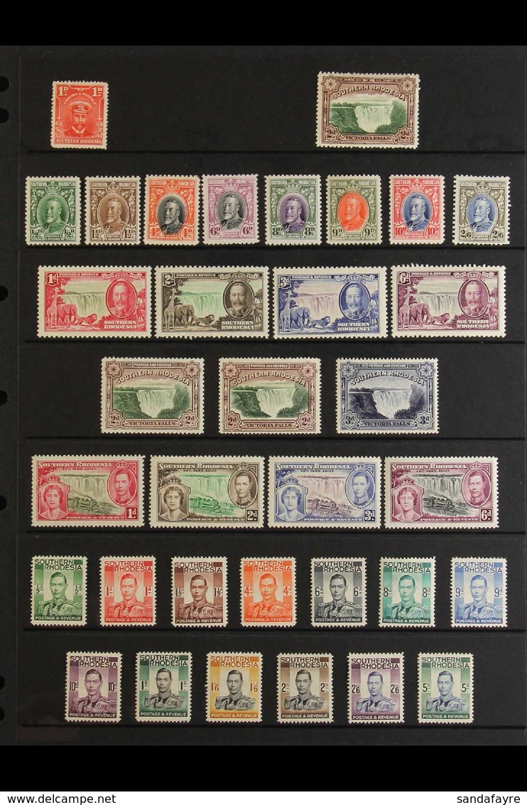 1924-1953 VERY FINE MINT COLLECTION Presented On Stock Pages & Includes KGV Definitives To 2s6d, 1935 Jubilee Set, 1937  - Rodesia Del Sur (...-1964)