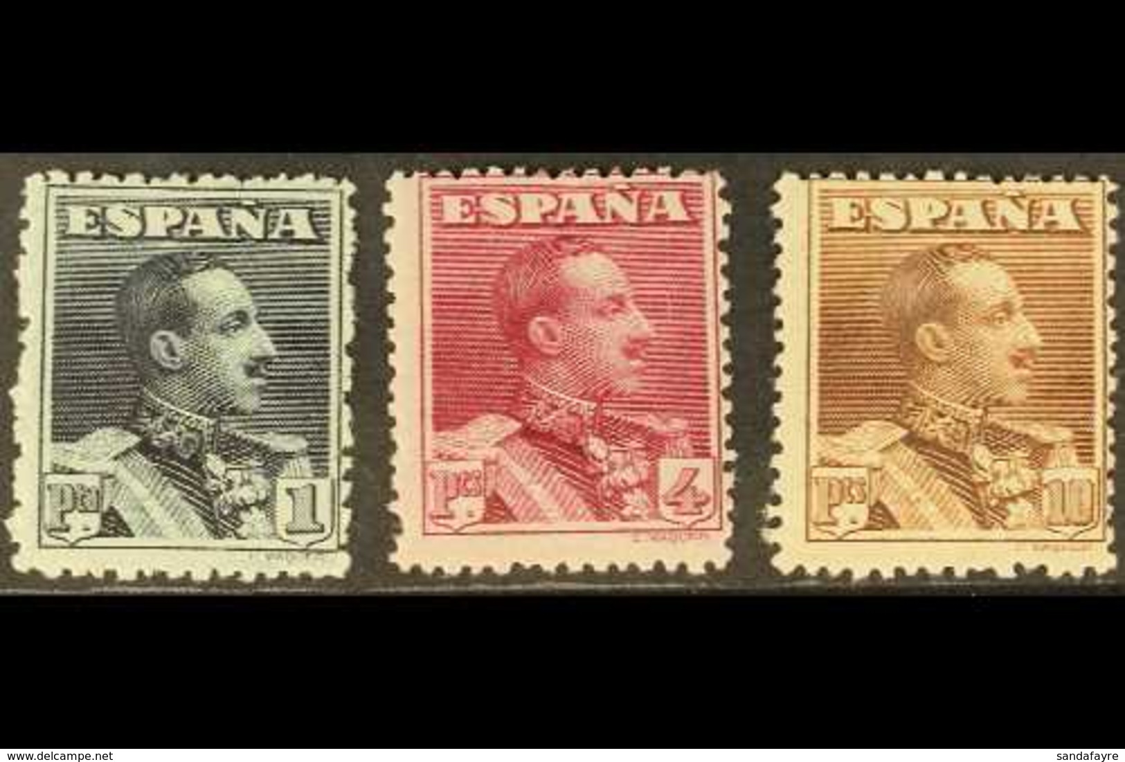 1922-29 1p, 4p & 10p King Top Values Special Issue Printed In Deeper Colours All With "A000,000" (SPECIMEN) Control Figu - Otros & Sin Clasificación