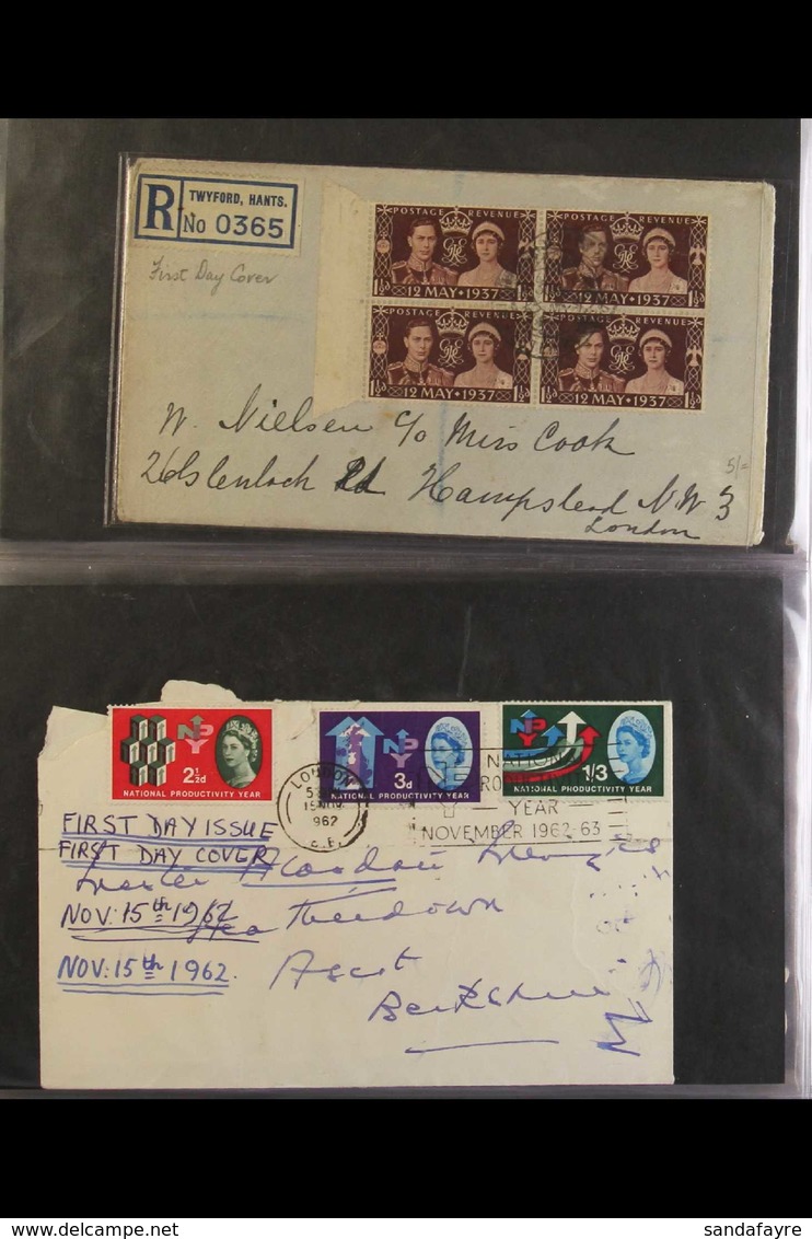 1937-69 COVERS COLLECTION Mostly Hand Addressed QEII Covers In An Album, Includes 1937 Coronation With Block Of Four, 19 - Otros & Sin Clasificación