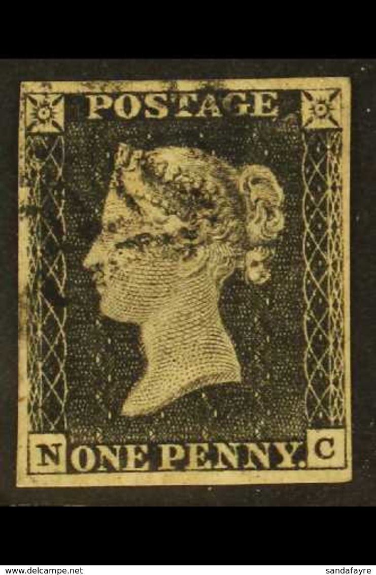 1840 1d Black 'NC' Plate 4, SG 2, Used With 4 Margins & Black MC Cancellation. For More Images, Please Visit Http://www. - Sin Clasificación