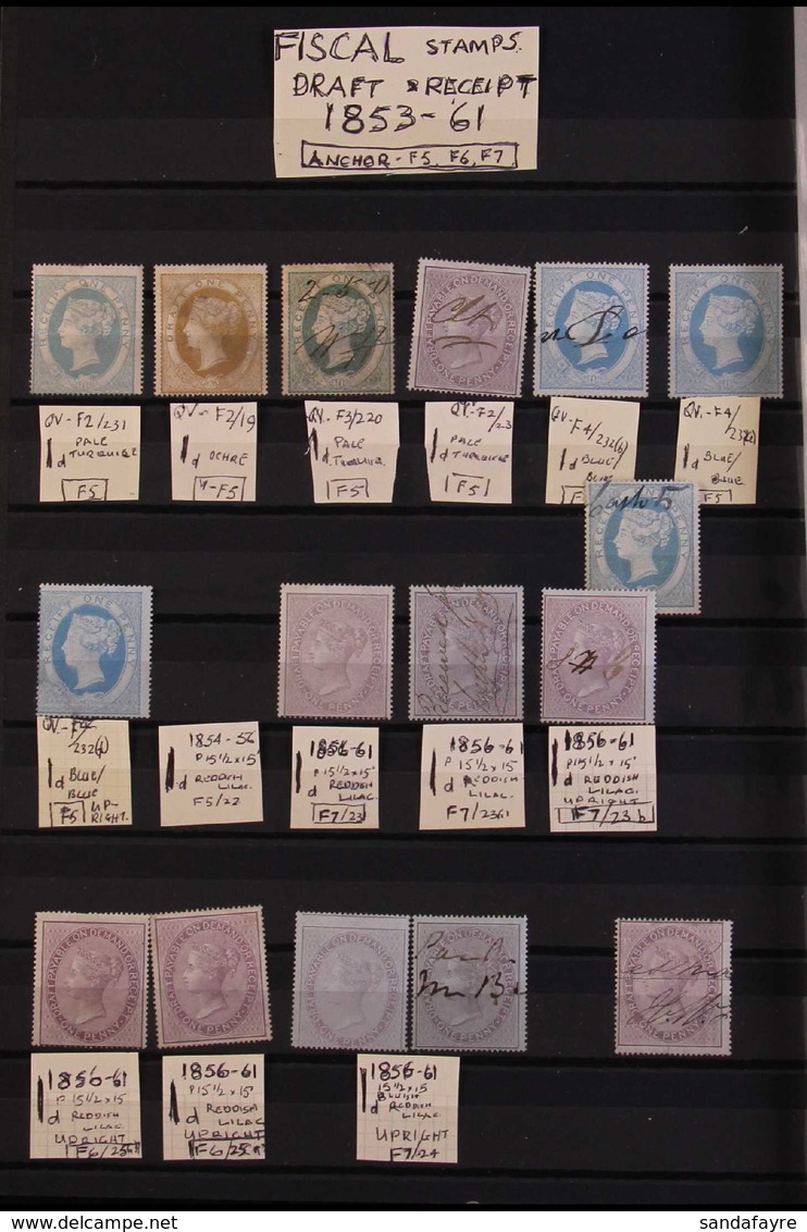 POSTAL FISCALS & REVENUES COLLECTION. A Most Useful Mint & Used (used, All With Manuscript Cancels) Collection Presented - Otros & Sin Clasificación