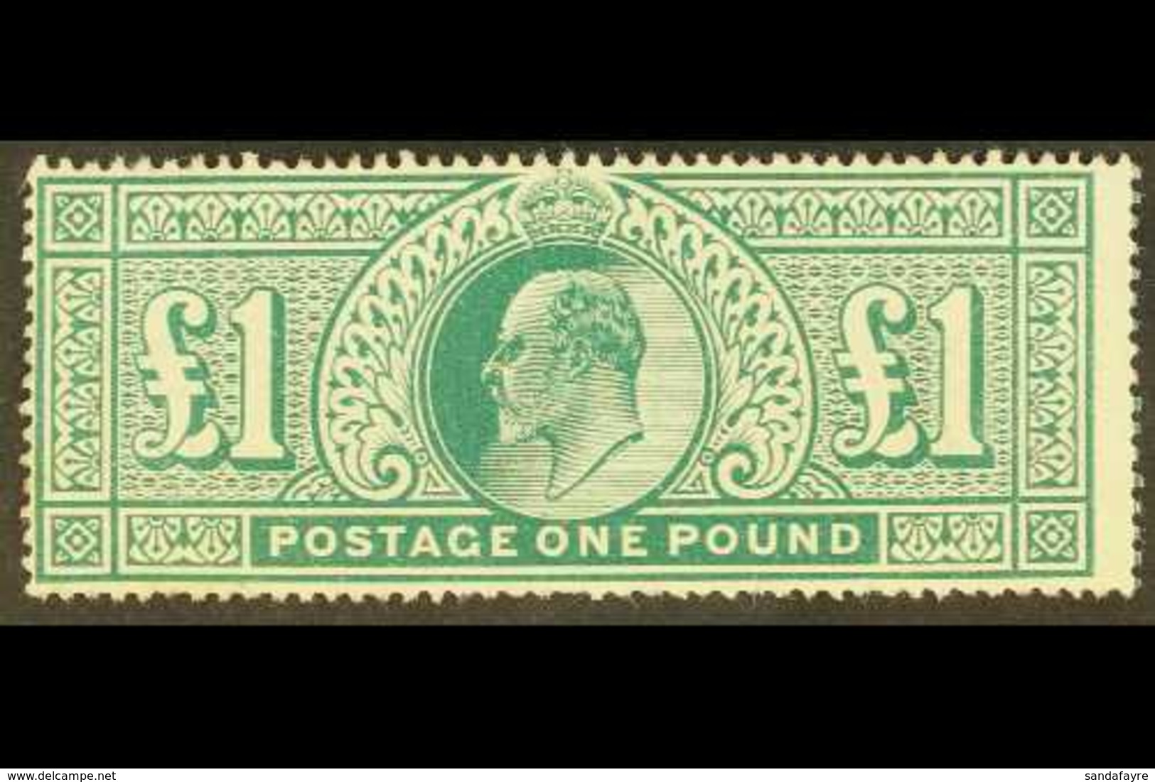 1911-13 £1 Deep Green Somerset House, SG 320, Mint With Some Short Perfs At Bottom, Fresh Appearance And A Great Opportu - Sin Clasificación