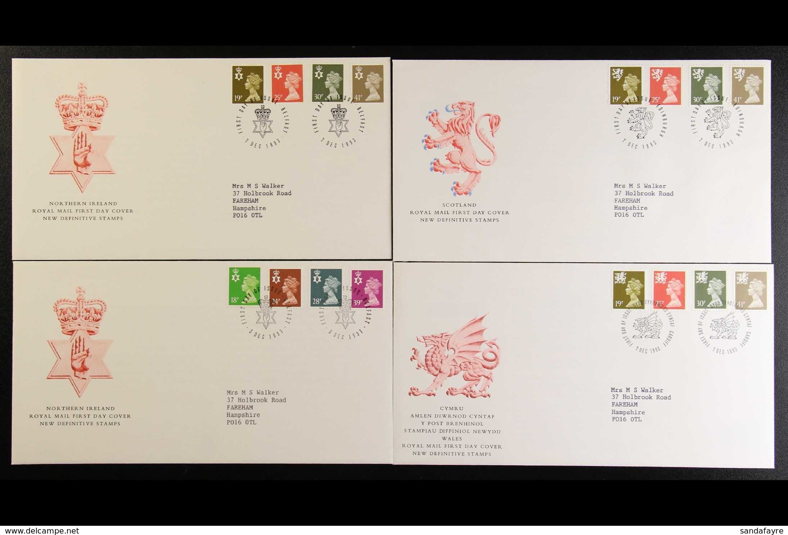 1968-2012 REGIONAL FDC COLLECTION A Small Selection Of Regional Issues On First Day Covers Inc Scotland, Wales, Northern - FDC