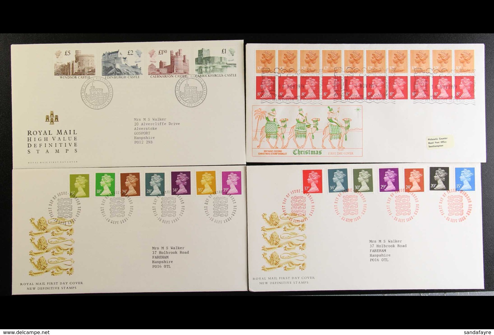 1971-2000's DEFINITIVE FDC COLLECTION An Attractive Collection With Definitive Values Seen To £5, Booklet Panes, Frama L - FDC