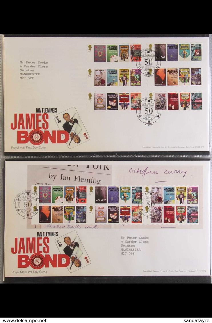 2008-2009 COMPLETE COMMEMORATIVES COLLECTION + EXTRAS. A Complete Run Of Illustrated Covers With Neatly Typed Addresses  - FDC