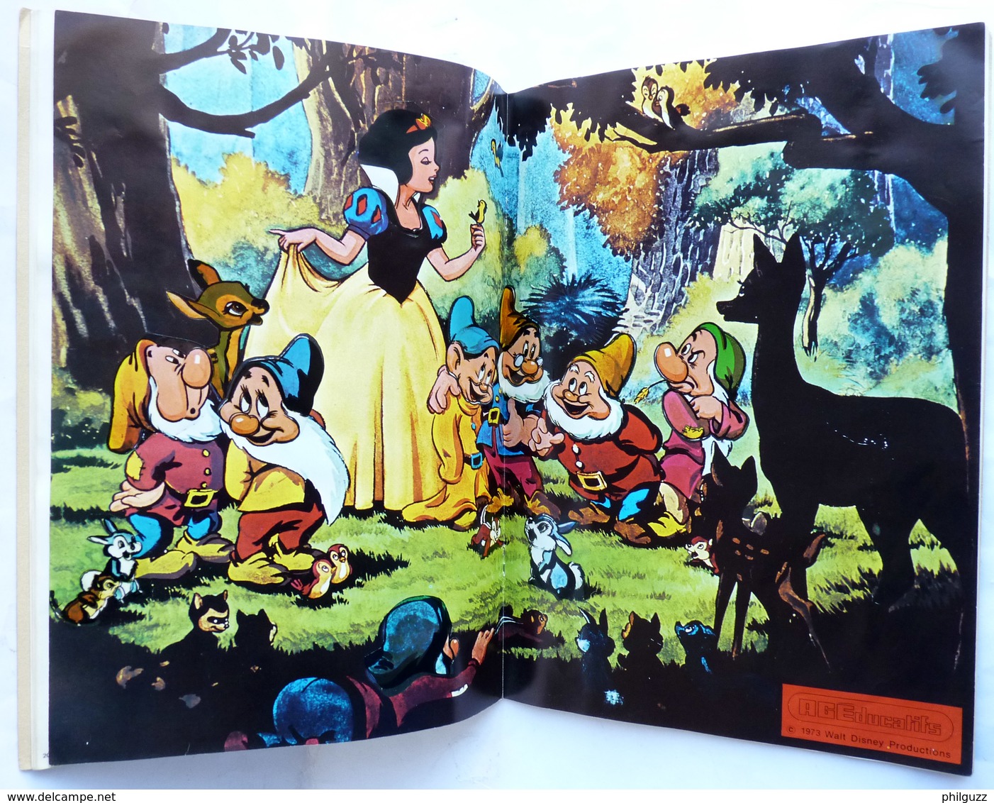 RARE ALBUM Pas PANINI AGEDUCATIFS 1973 BLANCHE NEIGE ET LES 7 NAIN AVEC SON POSTER COMPLET - Altri & Non Classificati