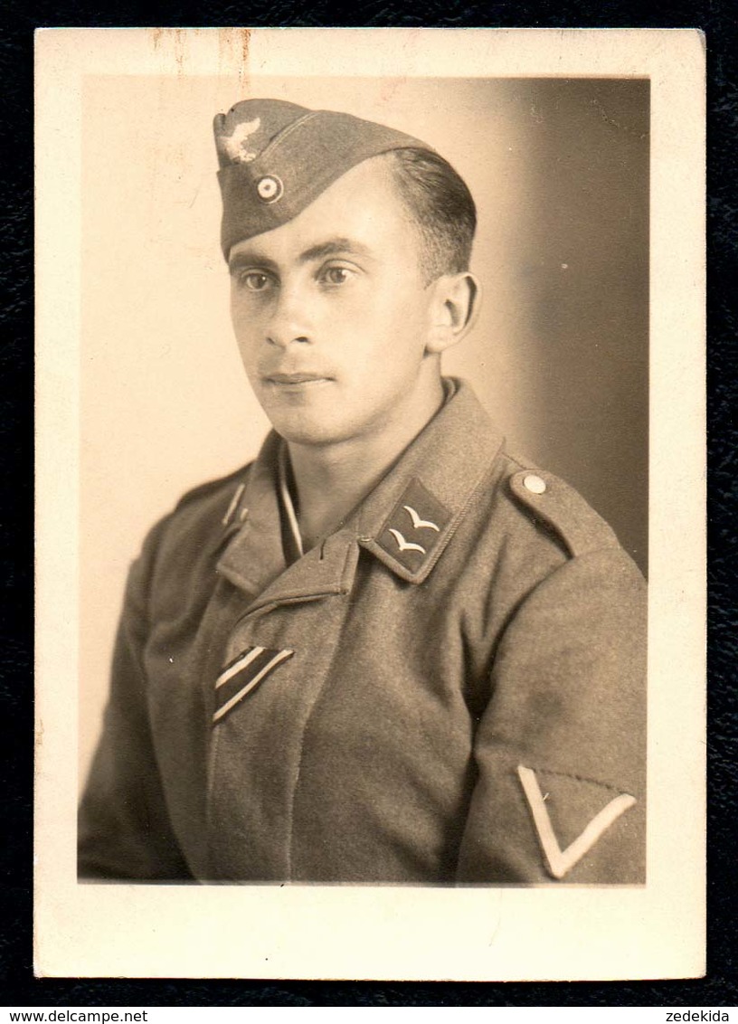 B7480 - Adolf Krum - Glems - Kr. Reutlingen - Porträt Offizier Uniform Abzeichen Luftwaffe Kokarde -  2. WK WW - Guerre 1939-45