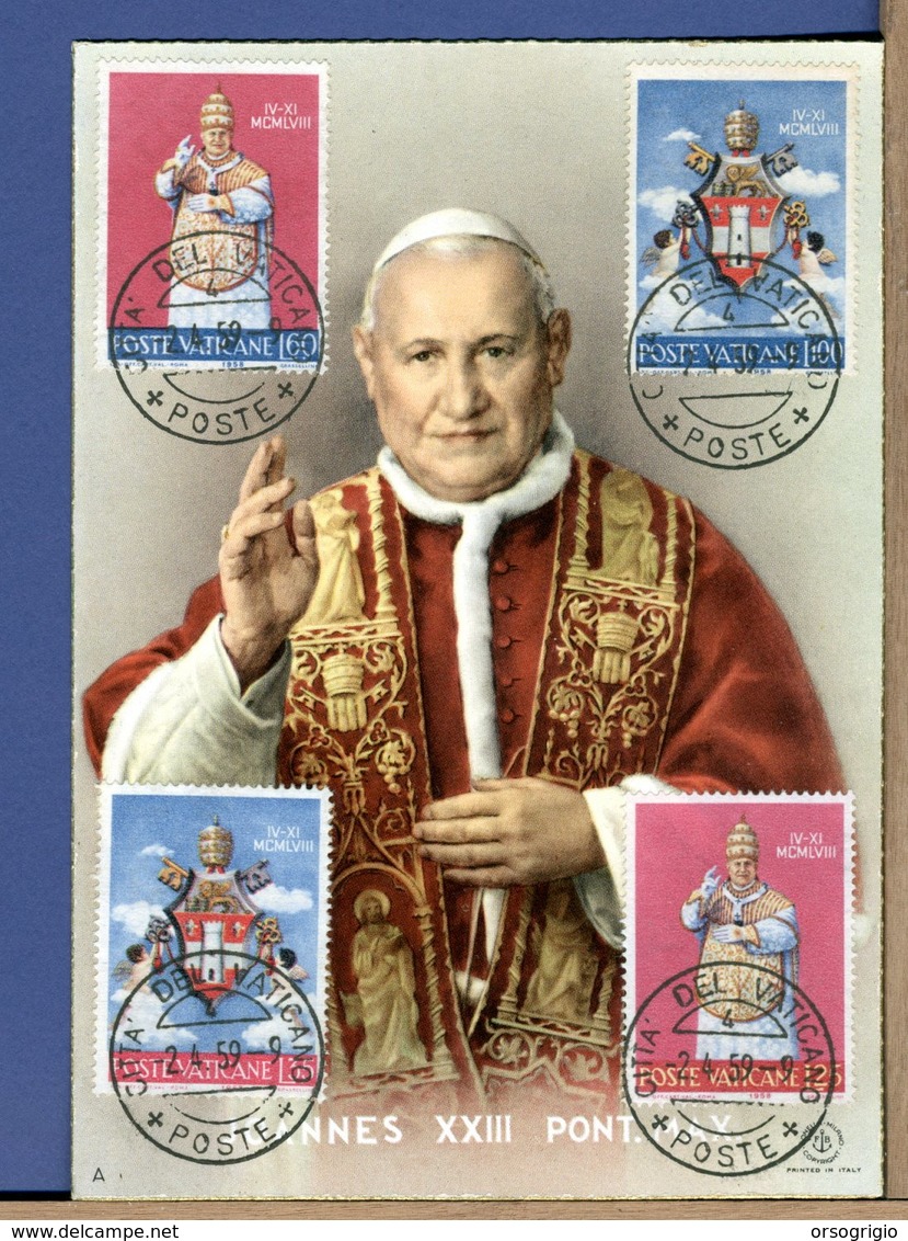 VATICANO - INCORONAZIONE PAPA GIOVANNI XXIII - Cartoline Maximum