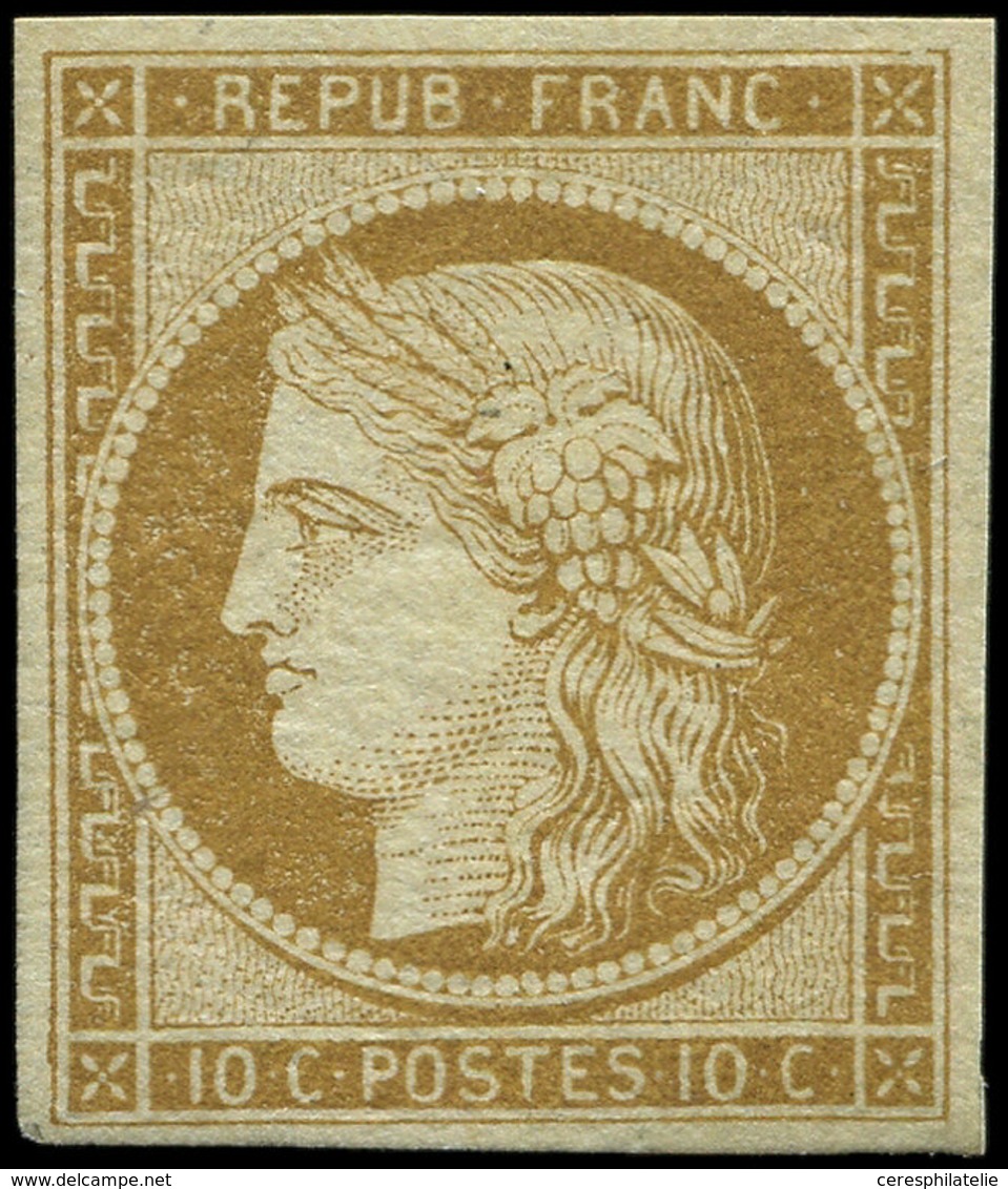 * EMISSION DE 1849 - 1    10c. Bistre-jaune, Quasiment **, Très Frais Et TB. C - 1849-1850 Cérès