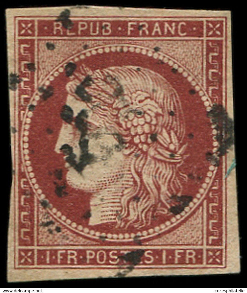 EMISSION DE 1849 - 6     1f. Carmin, Oblitéré, TB - 1849-1850 Cérès