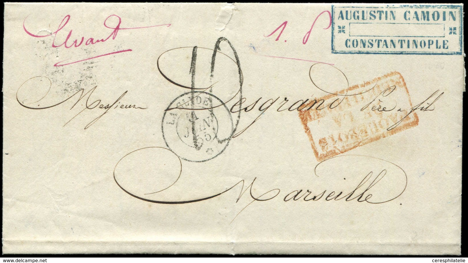 Let POSTE MARITIME - Càd LA CLYDE 11/1/55 Sur LAC, TB - Correo Marítimo