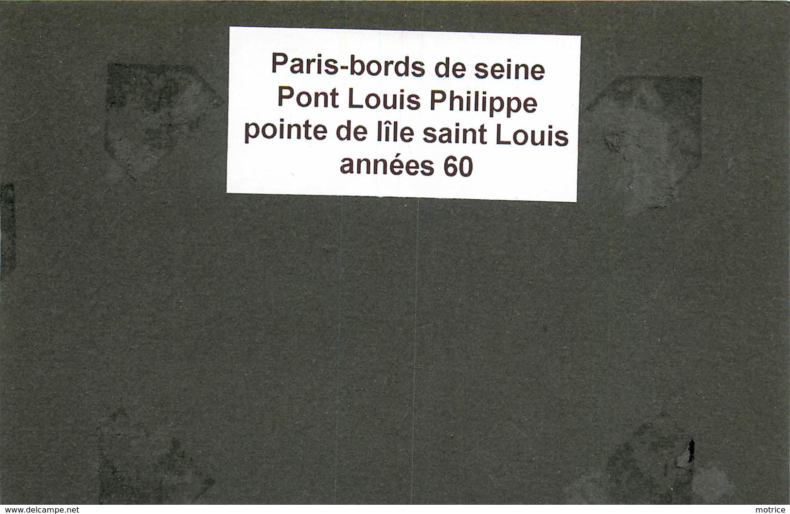 PARIS- Bords De Seine,pont Louis Philippe,pointe De L'île Saint Louis,années 60 ( Photo Format 9,6cm X 6,5cm). - Places