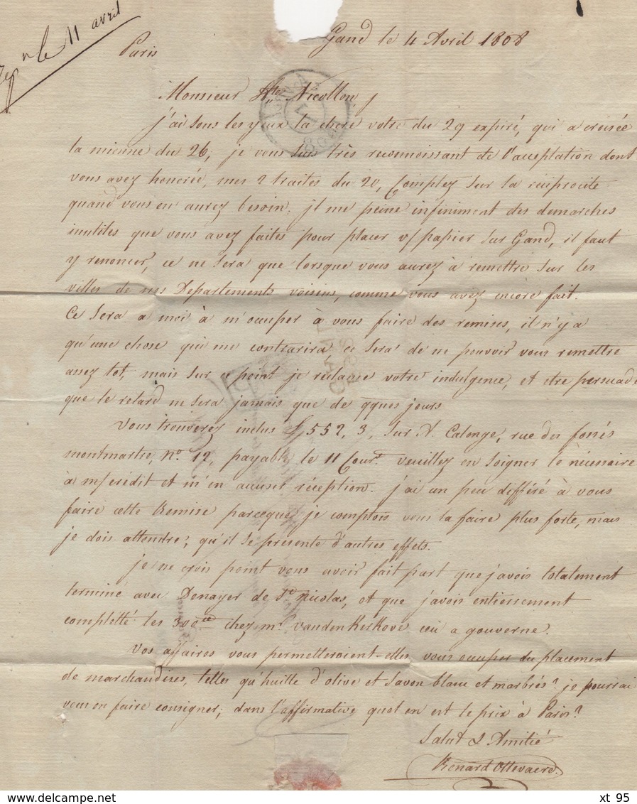 Gand - 92 - 1808 - PP Port Paye - Departement Conquis De L'Escaut - 1792-1815: Conquered Departments