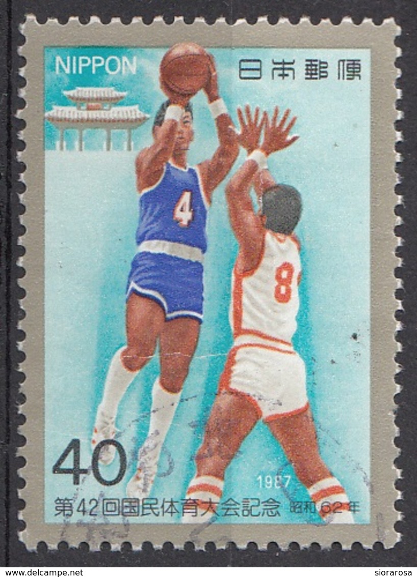 Giappone 1987 Sc. 1759 Pallacanestro Shurei Gate, Okinawa, Basketball Used Japan Nippon - Pallacanestro