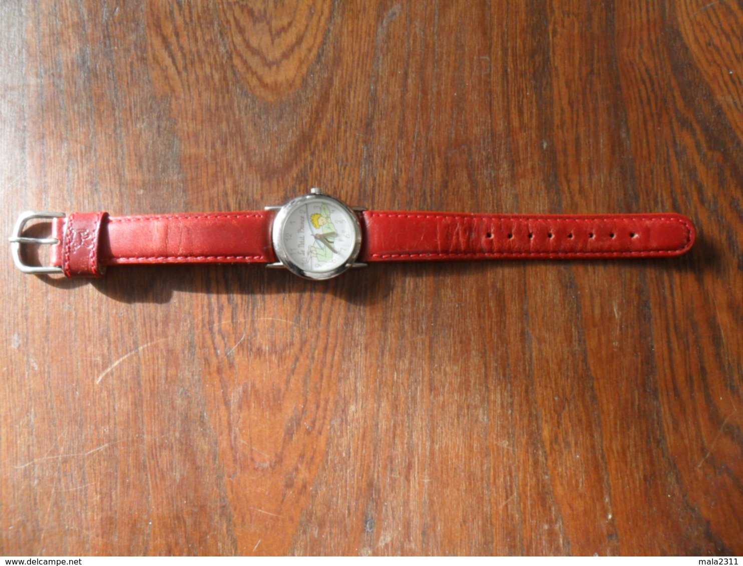 ANCIENNE  MONTRE  BRACELET / POUR  ADO   / LE PETIT PRINCE  / BRACELET CUIR  ROUGE / A REVISER - Montres Modernes