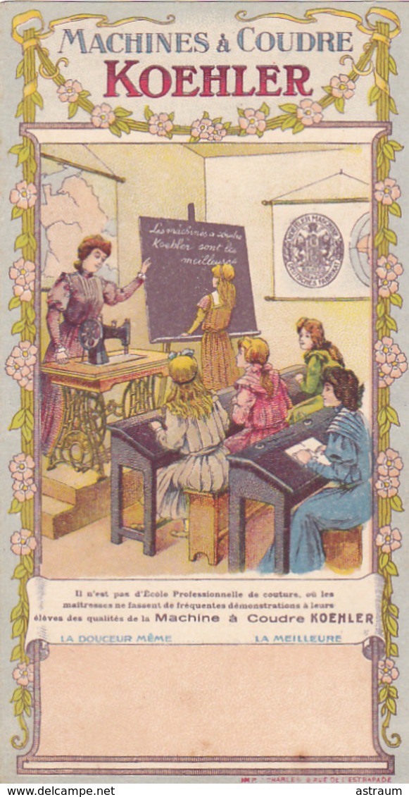 Cpa / Vieux Papiers/ Chromo-koelher Machine A Coudre-lecon De Couture A L'ecole - Publicité