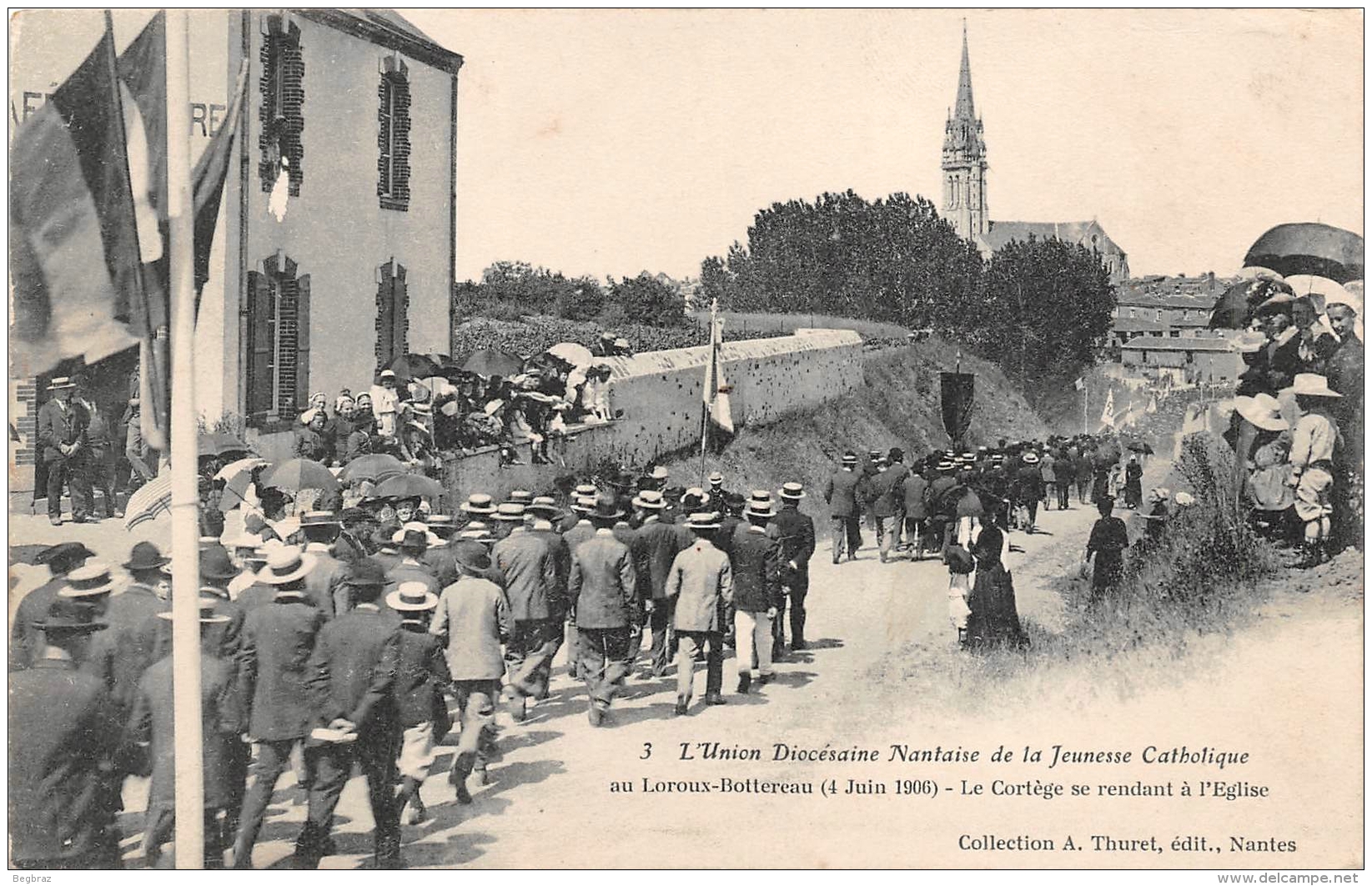 LE LOROUX BOTTEREAU     UNION DIOCESAINE NANTAISE      CORTEGE - Autres & Non Classés