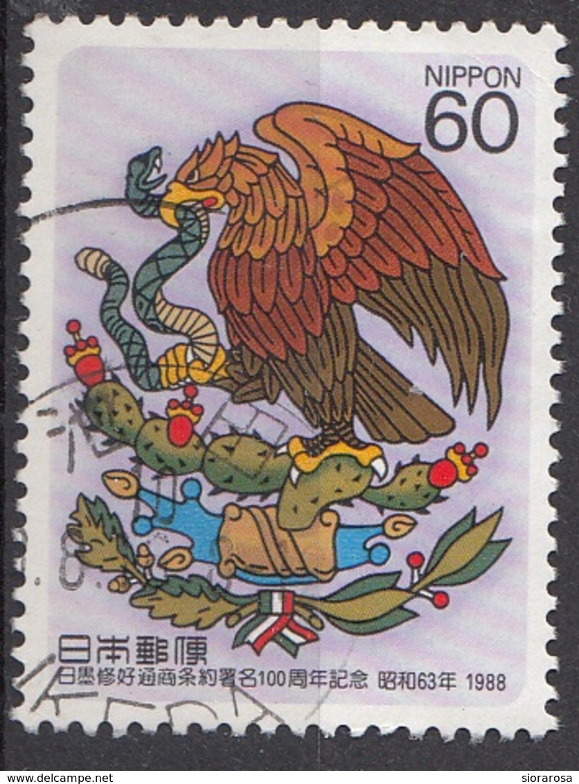 Giappone 1988 Sc. 1811 Japan-MexicoTrade Agreement, Used Nippon Japan - Used Stamps