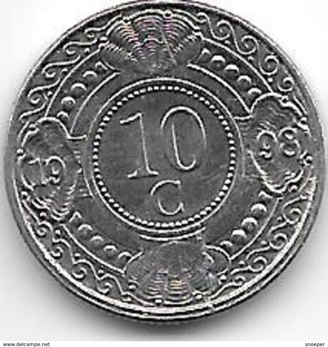 *netherlands Antilles  10  Cents  1998  Km 34    Bu - Antillas Neerlandesas