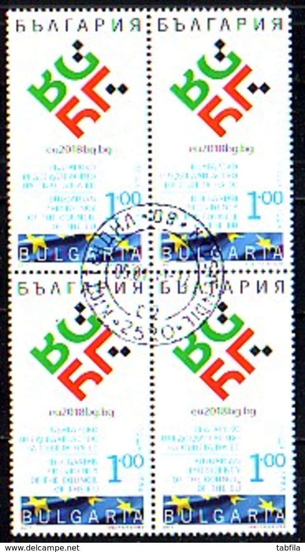 BULGARIA - 2017 - Présidence Bulgare Du Conseil De L'Europe - Bl De 4 Obl. - Used Stamps