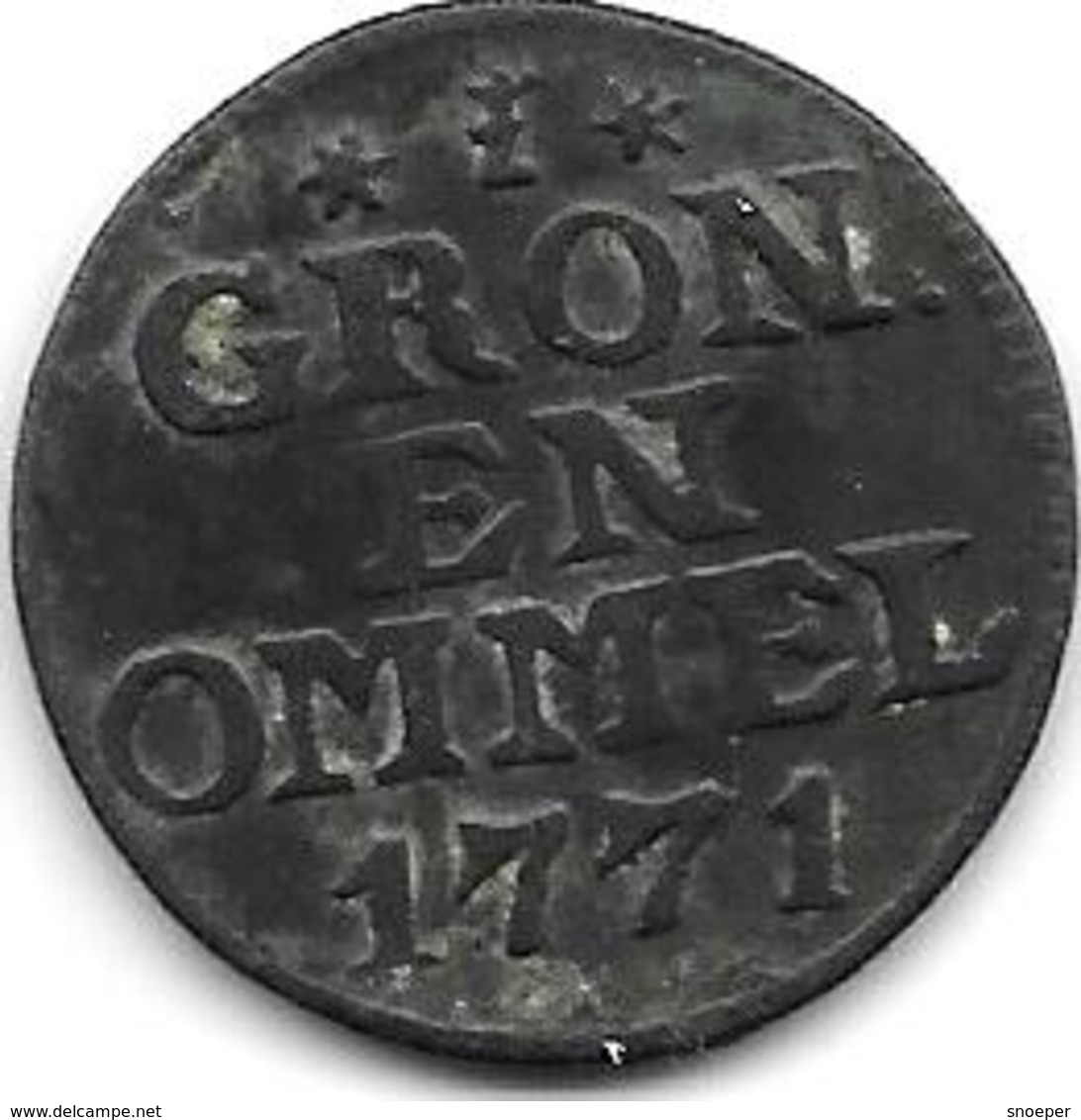 *groningen Duit 1771 Vf++ - Monnaies Provinciales