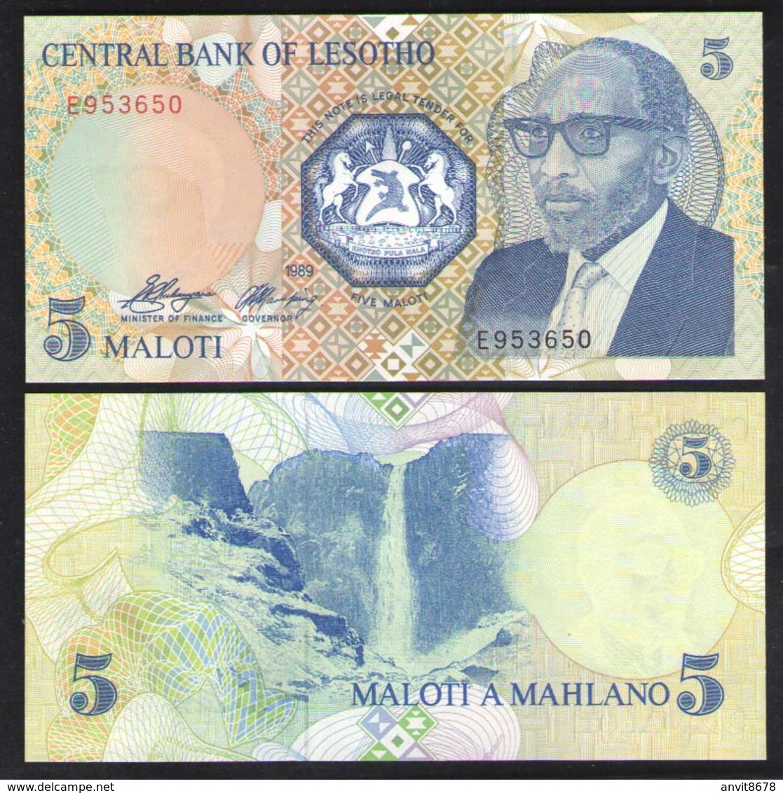 LESOTHO  5  1989 UNC - Lesoto