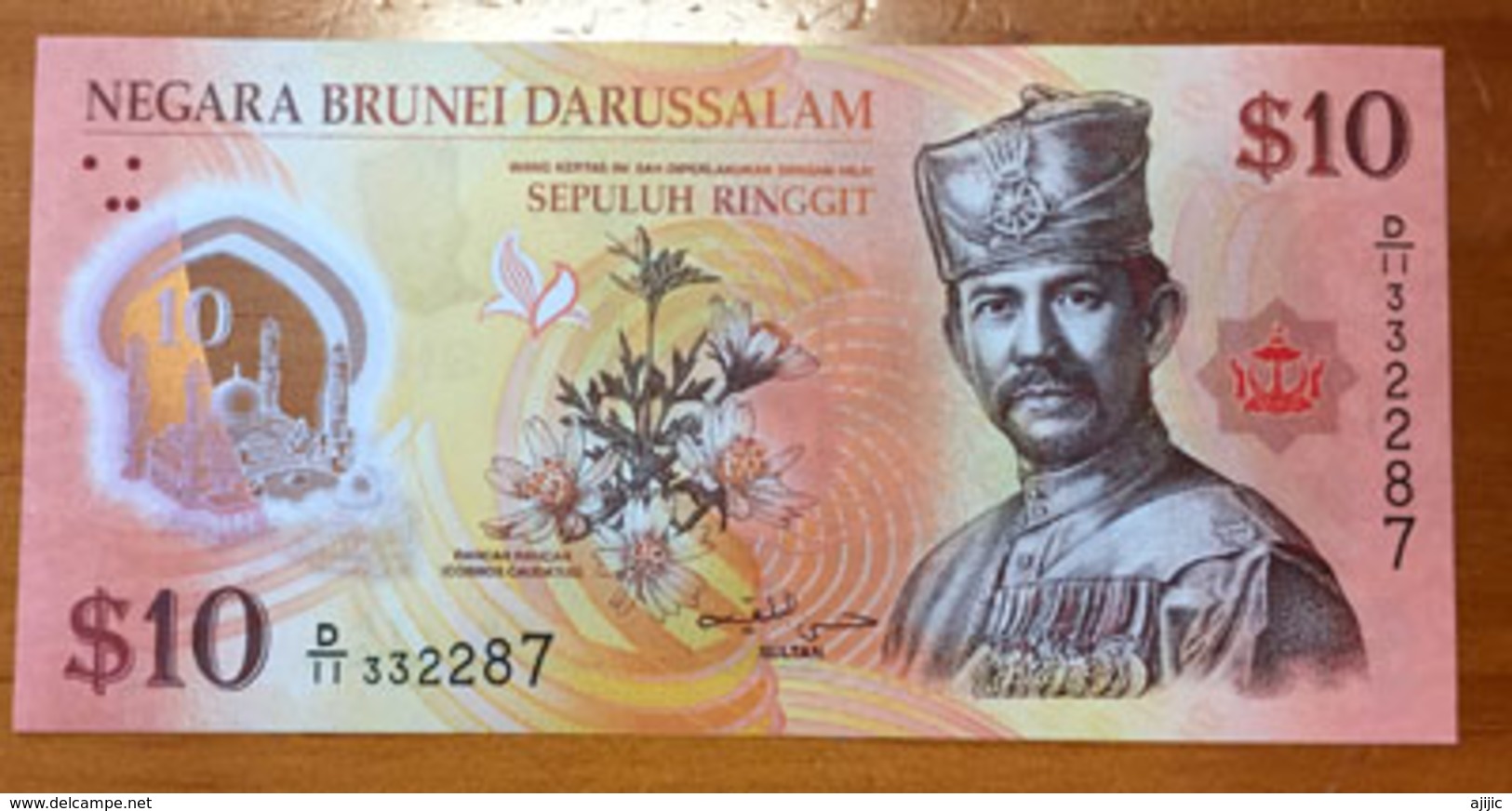 Brand New 10  BND$.   Deux Photos, Recto Verso - Brunei