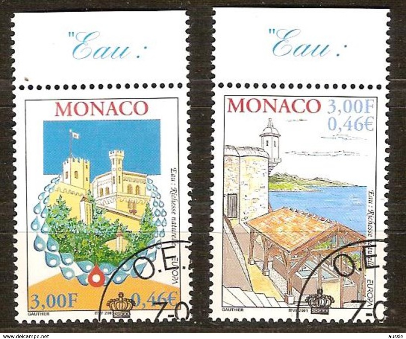 CEPT 2001 Monaco Yvertn° 2298-2299 (o) Oblitéré Used Europa - 2001