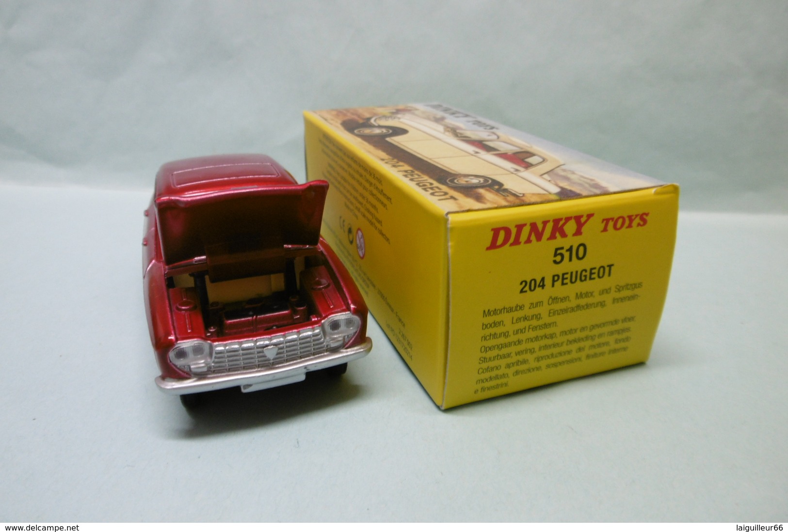 Dinky Toys / Atlas - PEUGEOT 204 Rouge Réf. 510 Neuf NBO 1/43 - Dinky