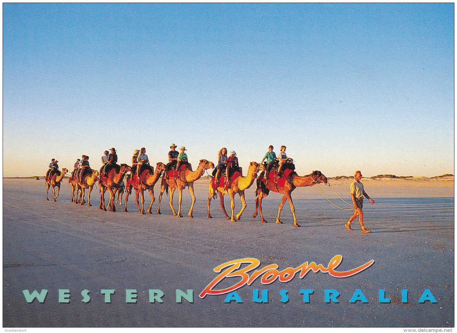 Camel Trek Along Cable Beach, Broome, Western Australia - Posted 2002 With Stamp - Broome