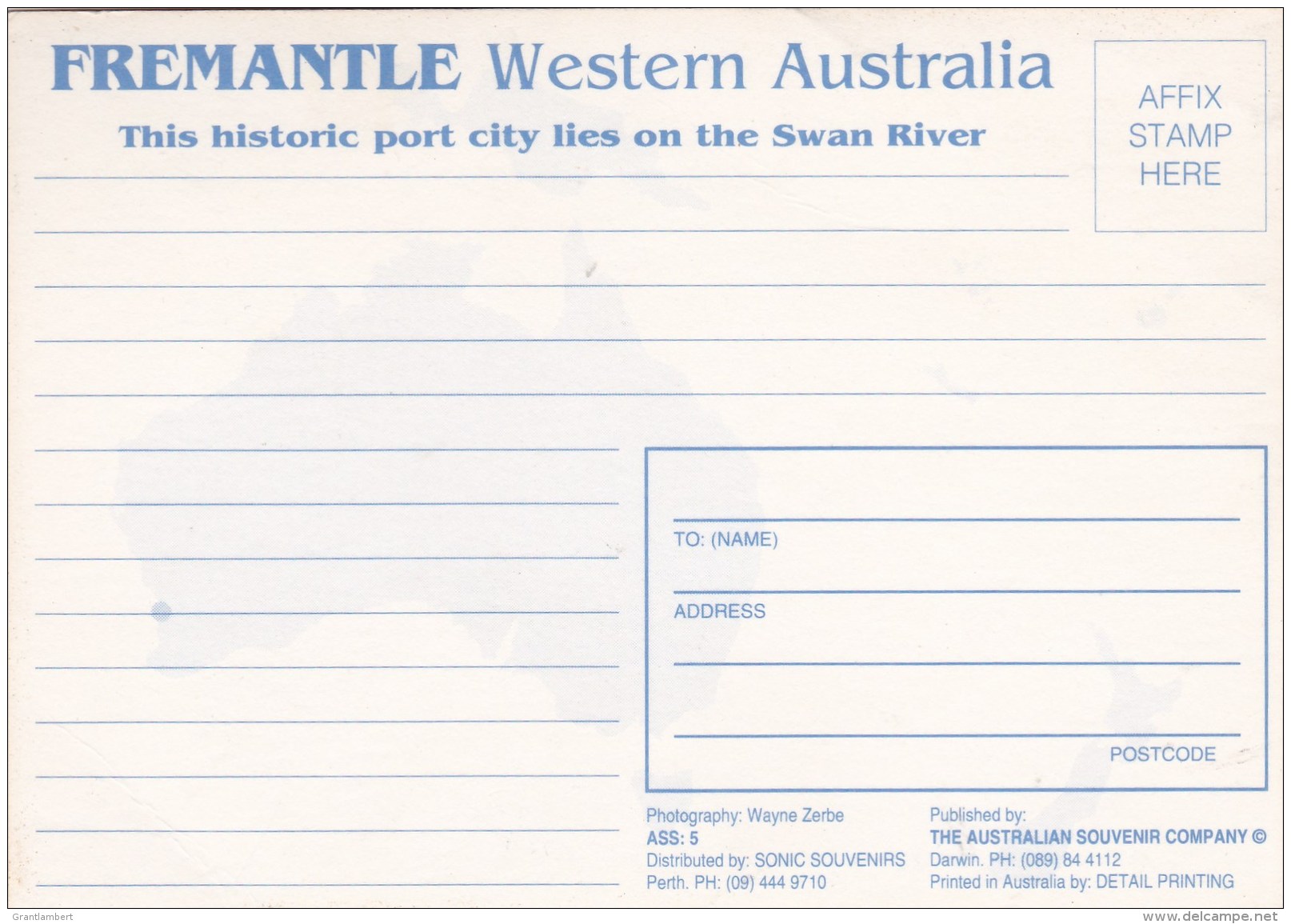 Fremantle, Historic Port City On Swan RIver, Western Australia - Unused - Fremantle