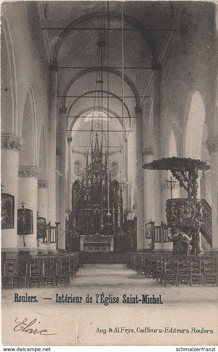 CPA - AK Roeselaere Roeselare Roulers Intérieur Église Saint Michel Westflandern A Izegem Kortemark Staden Ardooie Ypern - Roeselare